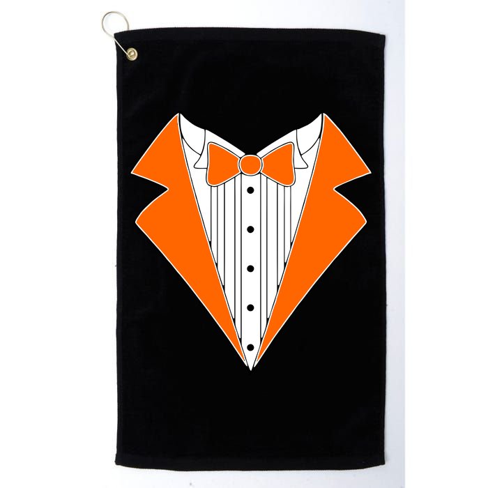 Orange Tuxedo Wedding Bachelor Prom Tux Golf Towel