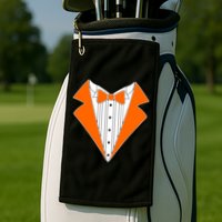 Orange Tuxedo Wedding Bachelor Prom Tux Golf Towel