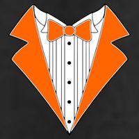 Orange Tuxedo Wedding Bachelor Prom Tux Golf Towel