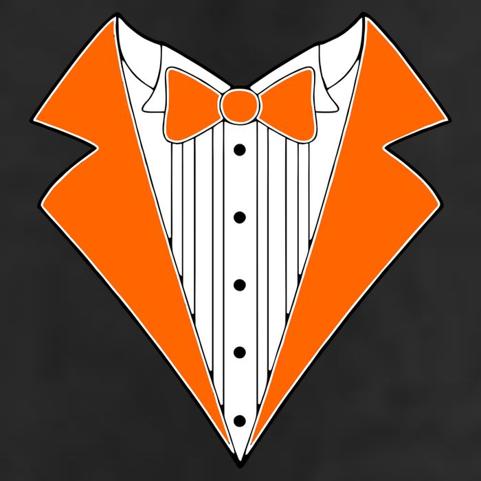 Orange Tuxedo Wedding Bachelor Prom Tux Golf Towel