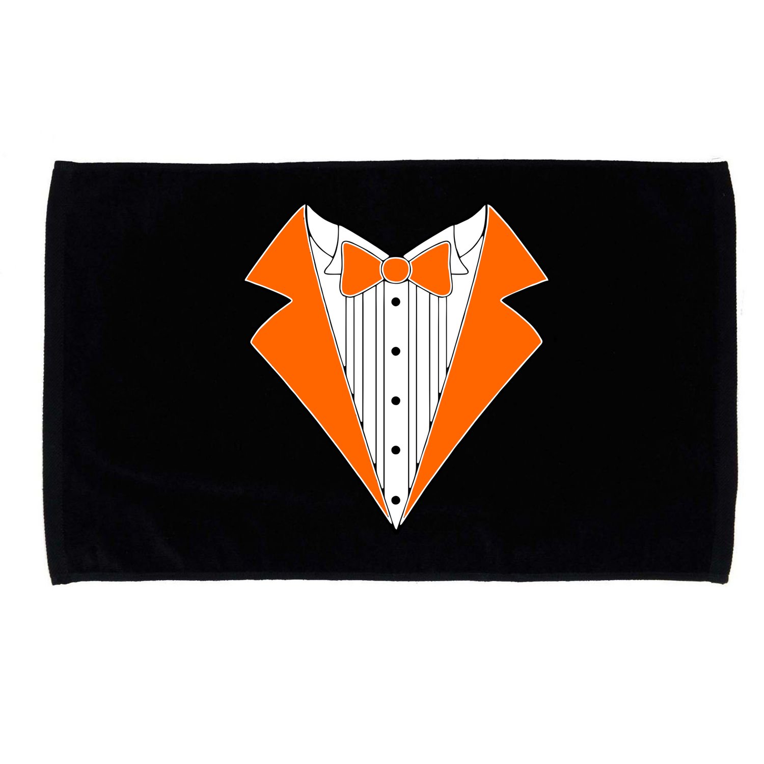 Orange Tuxedo Wedding Bachelor Prom Tux Microfiber Hand Towel