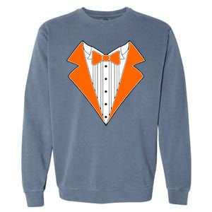 Orange Tuxedo Wedding Bachelor Prom Tux Garment-Dyed Sweatshirt