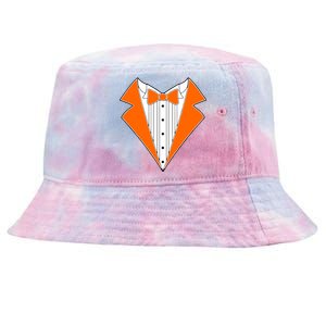 Orange Tuxedo Wedding Bachelor Prom Tux Tie-Dyed Bucket Hat