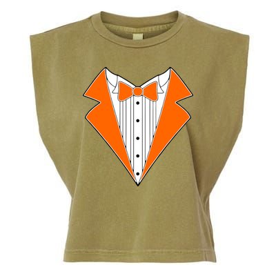 Orange Tuxedo Wedding Bachelor Prom Tux Garment-Dyed Women's Muscle Tee