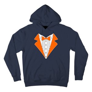 Orange Tuxedo Wedding Bachelor Prom Tux Hoodie