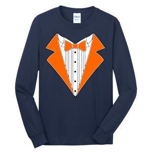 Orange Tuxedo Wedding Bachelor Prom Tux Tall Long Sleeve T-Shirt