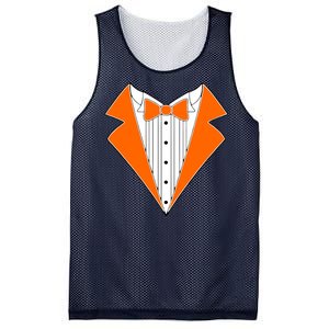 Orange Tuxedo Wedding Bachelor Prom Tux Mesh Reversible Basketball Jersey Tank