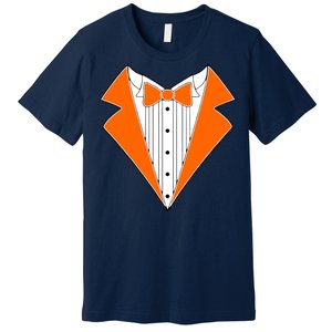 Orange Tuxedo Wedding Bachelor Prom Tux Premium T-Shirt