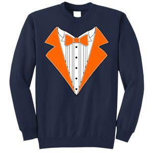 Orange Tuxedo Wedding Bachelor Prom Tux Tall Sweatshirt