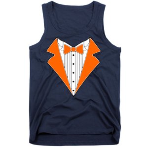 Orange Tuxedo Wedding Bachelor Prom Tux Tank Top