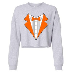 Orange Tuxedo Wedding Bachelor Prom Tux Cropped Pullover Crew