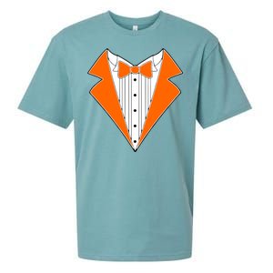 Orange Tuxedo Wedding Bachelor Prom Tux Sueded Cloud Jersey T-Shirt