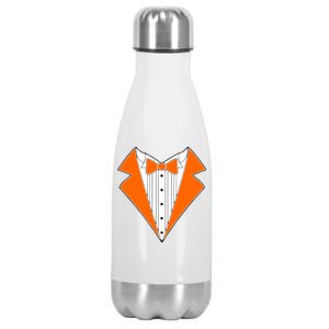 Orange Tuxedo Wedding Bachelor Prom Tux Stainless Steel Insulated Water Bottle