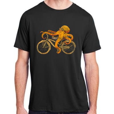 Octopus Riding Bicycle Octopus Adult ChromaSoft Performance T-Shirt