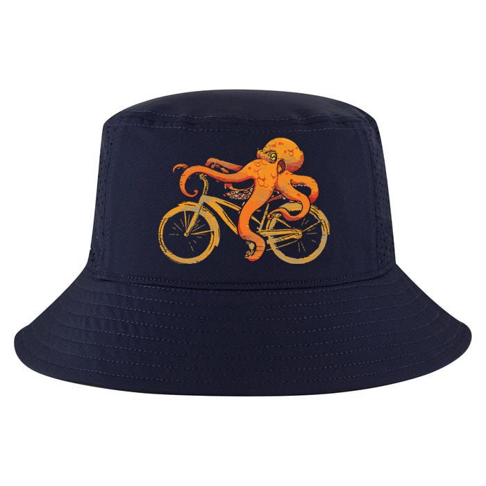 Octopus Riding Bicycle Octopus Cool Comfort Performance Bucket Hat