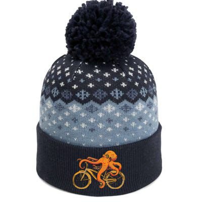 Octopus Riding Bicycle Octopus The Baniff Cuffed Pom Beanie