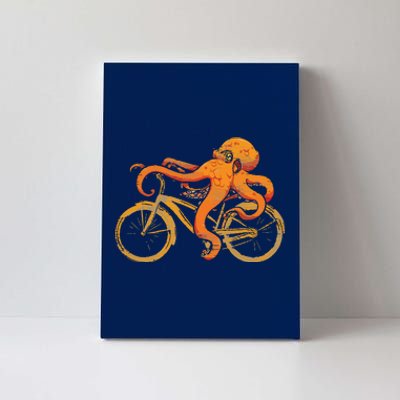 Octopus Riding Bicycle Octopus Canvas