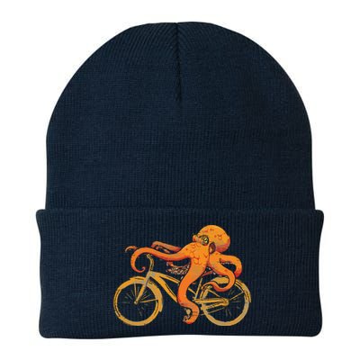 Octopus Riding Bicycle Octopus Knit Cap Winter Beanie