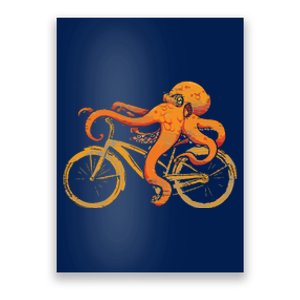 Octopus Riding Bicycle Octopus Poster