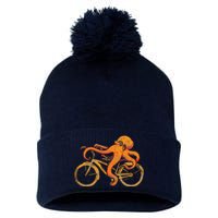 Octopus Riding Bicycle Octopus Pom Pom 12in Knit Beanie