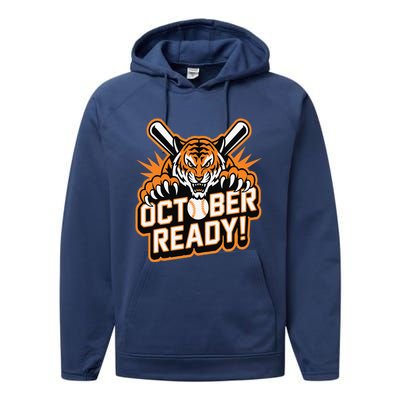 October Ready Baseball Tiger Fan Performance Fleece Hoodie