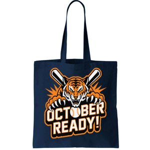 October Ready Baseball Tiger Fan Tote Bag