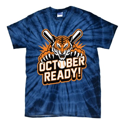 October Ready Baseball Tiger Fan Tie-Dye T-Shirt