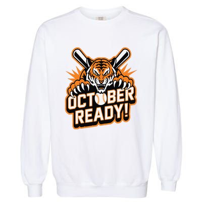 October Ready Baseball Tiger Fan Garment-Dyed Sweatshirt