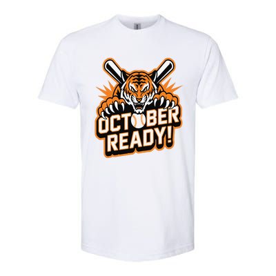 October Ready Baseball Tiger Fan Softstyle CVC T-Shirt