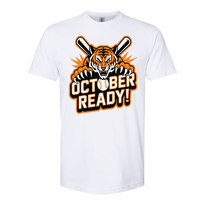 October Ready Baseball Tiger Fan Softstyle CVC T-Shirt