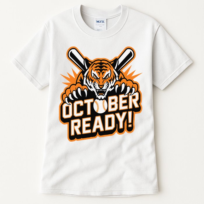 October Ready Baseball Tiger Fan Tall T-Shirt