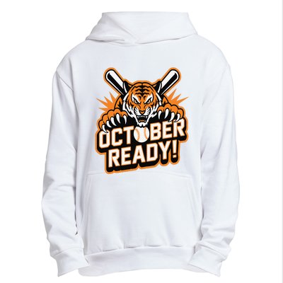 October Ready Baseball Tiger Fan Urban Pullover Hoodie