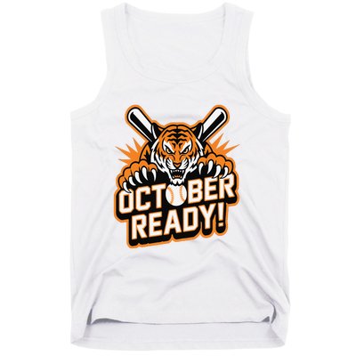 October Ready Baseball Tiger Fan Tank Top