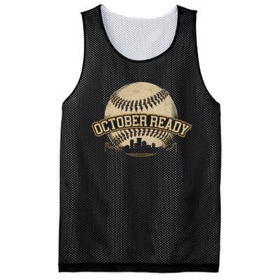 October Ready Baseball Design Perfect For Playoff Season Mesh Reversible Basketball Jersey Tank