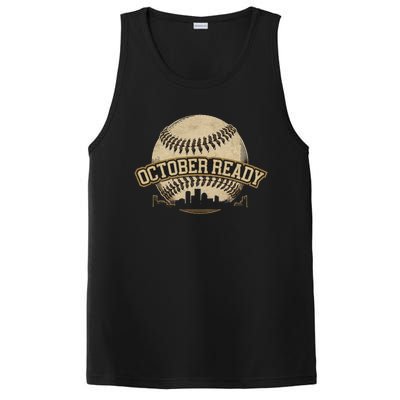 October Ready Baseball Design Perfect For Playoff Season PosiCharge Competitor Tank