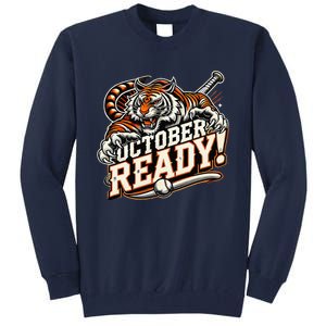 October Ready Baseball Tiger Fan Tall Sweatshirt