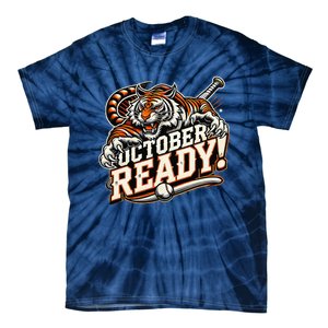 October Ready Baseball Tiger Fan Tie-Dye T-Shirt