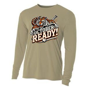 October Ready Baseball Tiger Fan Cooling Performance Long Sleeve Crew