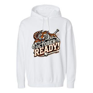 October Ready Baseball Tiger Fan Garment-Dyed Fleece Hoodie