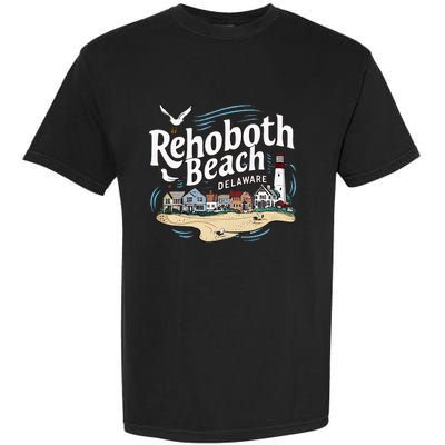 Ocean Rehoboth Beach Delaware Coastal Town Vibe Garment-Dyed Heavyweight T-Shirt