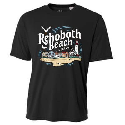 Ocean Rehoboth Beach Delaware Coastal Town Vibe Cooling Performance Crew T-Shirt