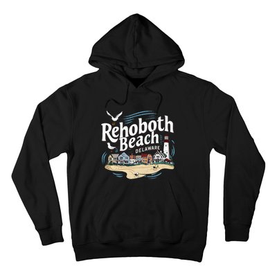 Ocean Rehoboth Beach Delaware Coastal Town Vibe Hoodie