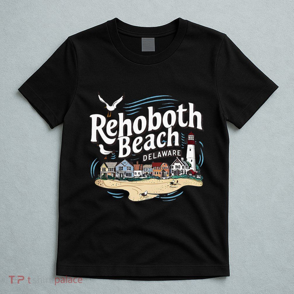 Ocean Rehoboth Beach Delaware Coastal Town Vibe T-Shirt