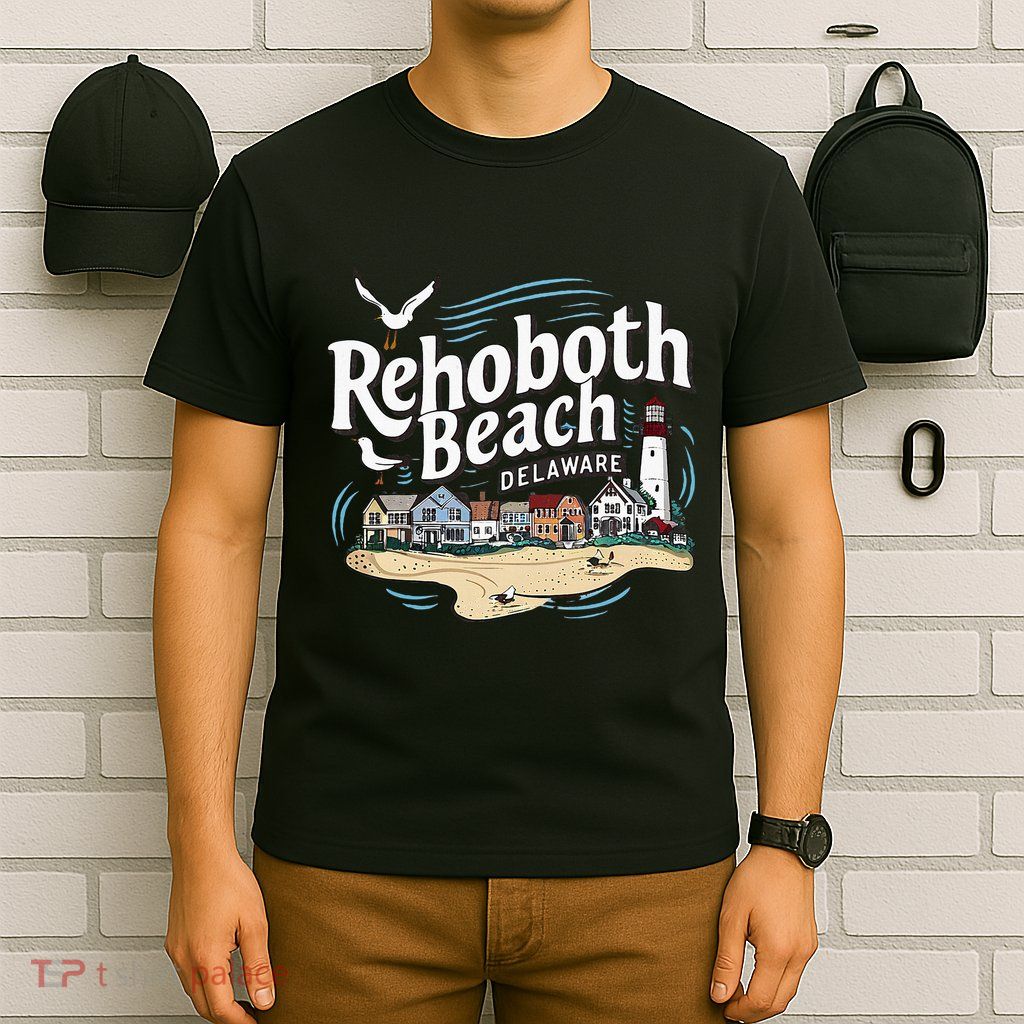 Ocean Rehoboth Beach Delaware Coastal Town Vibe T-Shirt