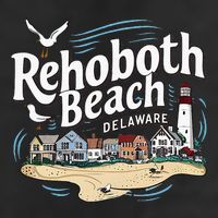 Ocean Rehoboth Beach Delaware Coastal Town Vibe 11oz C Handle Ceramic Mug