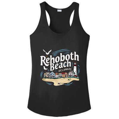 Ocean Rehoboth Beach Delaware Coastal Town Vibe Ladies PosiCharge Competitor Racerback Tank