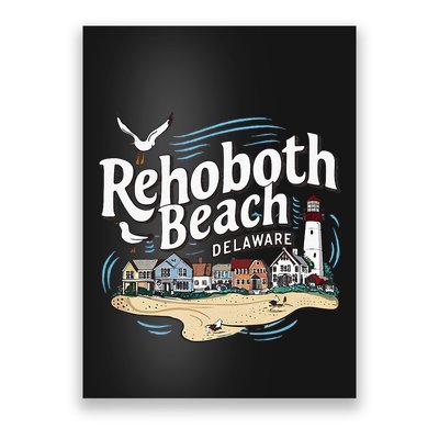 Ocean Rehoboth Beach Delaware Coastal Town Vibe Poster