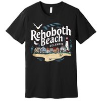 Ocean Rehoboth Beach Delaware Coastal Town Vibe Premium T-Shirt