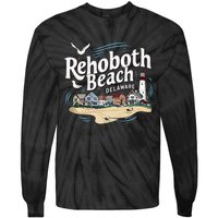 Ocean Rehoboth Beach Delaware Coastal Town Vibe Tie-Dye Long Sleeve Shirt