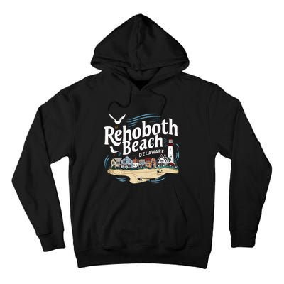 Ocean Rehoboth Beach Delaware Coastal Town Vibe Tall Hoodie